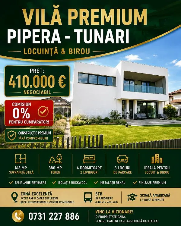 Villa Premium Pipera-Tunari – Vivienda y Oficina, 380 m² terreno – €410.000 - foto 1