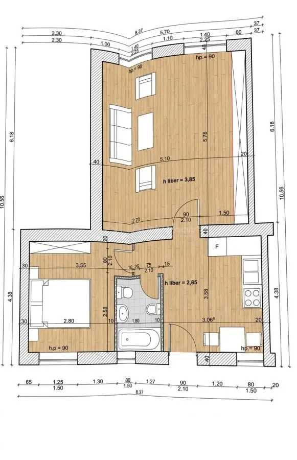 Appartement Deux Pièces, Situation Ultracentrale Face au Théâtre - foto 9