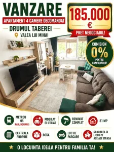 Apartment with 4 bedrooms for sale 81 sqm in Bucuresti, Drumul Taberei area - Bucuresti