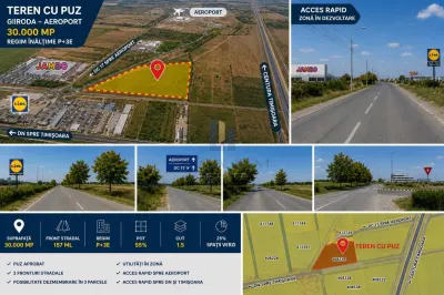 Terreno Estratégico con PUZ Aprobado - Zona Aeropuerto Ghiroda, P+3E - Ghiroda