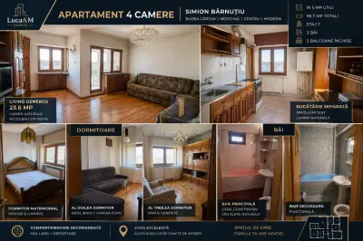 4-Bedroom Apartment, Modern Zone, Boulevard Simion Bârnutiu, Badea Cartan - Timisoara