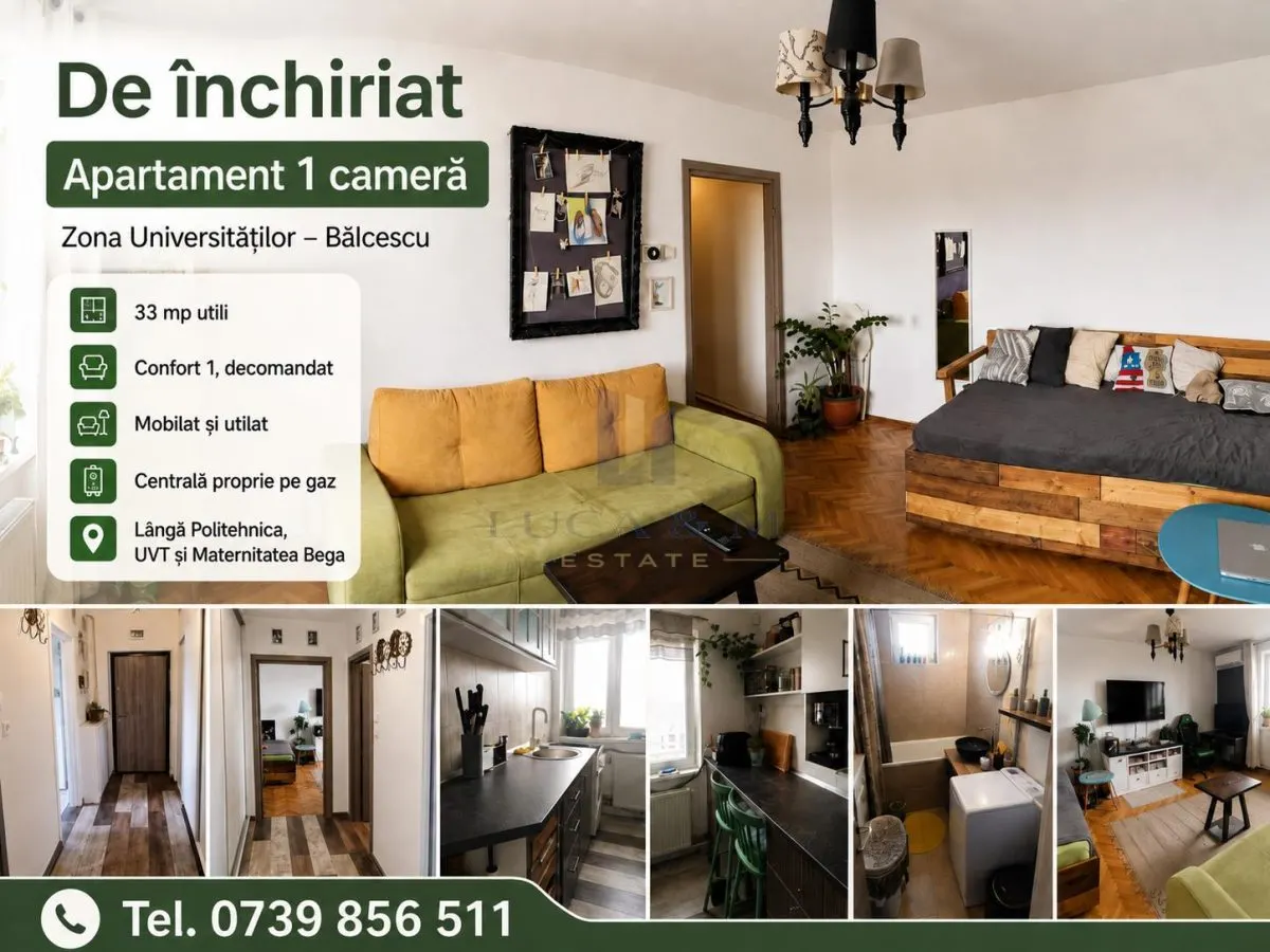 Appartement 1 Chambre Universitate Politehnica / Balcescu - foto 1
