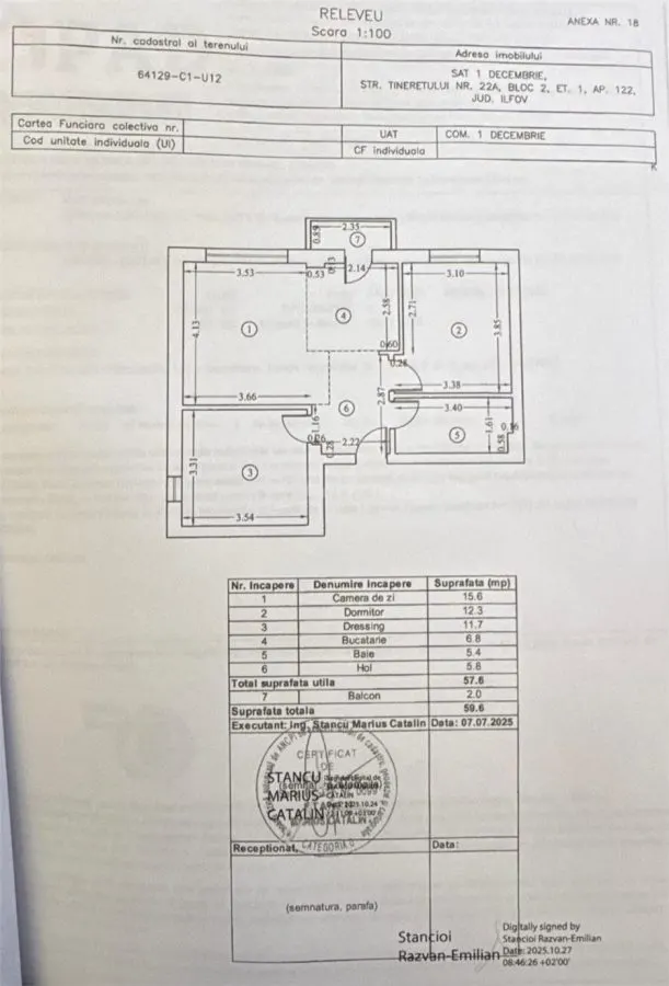 شقة بـ 3 غرف نوم، X-Residence 1 Decembrie، 60م²، الطابق الأول، للإيجار الأول - foto 11