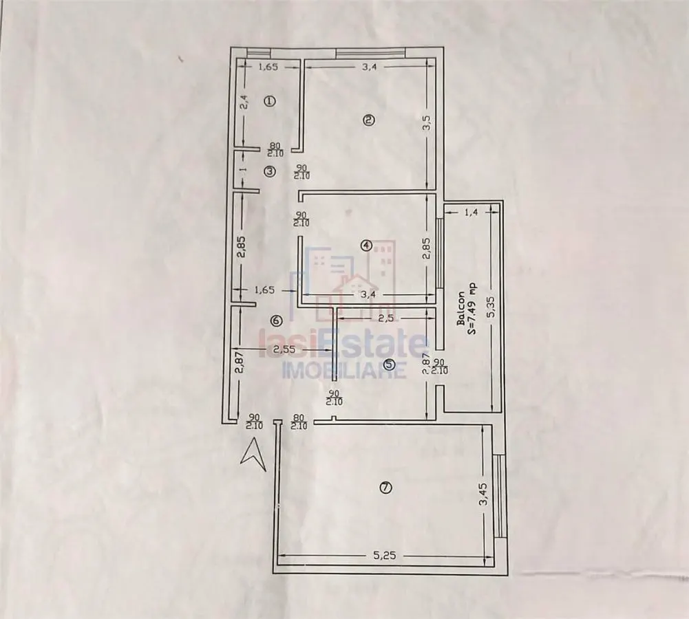 Zona Nicolina - Tudor Neculai - Apartament 3 camere - foto 2