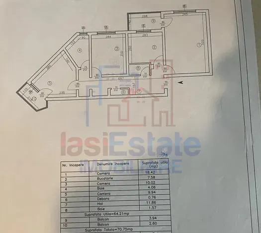 Apartament 3 camere decomandat, 71 mp, etaj 1, CUG - Rond Vechi - foto 8