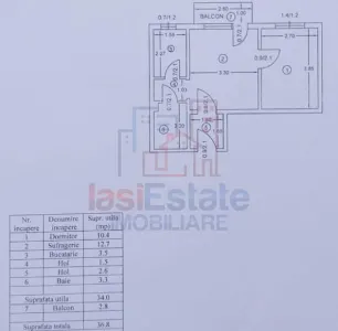 Apartament 2 camere Podu Ros - Colegiul Racovita etaj intermediar - Iasi