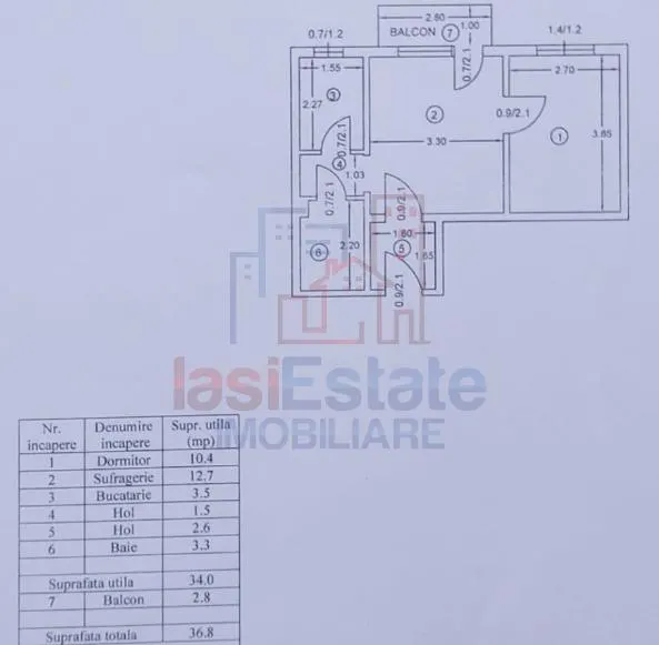 Apartamento de 2 Dormitorios Podu Ros, Zona Liceo Racovita - foto 1