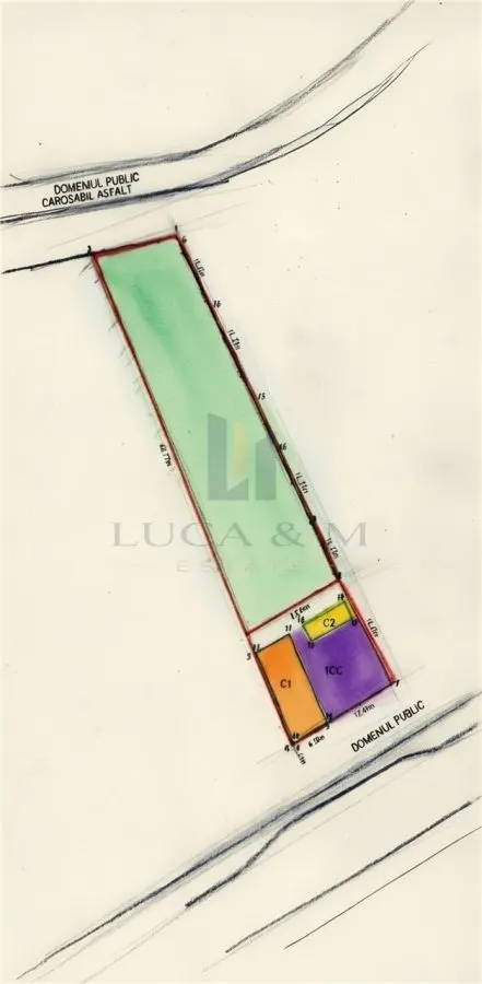 Terrain 1.300 m², emplacement principal, double façade, voies asphaltées - foto 1