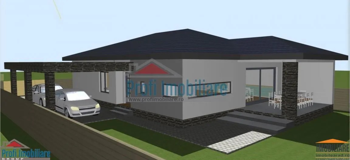 540 sqm Building Plot with Full Utilities & Approved Single-Storey Project, Zimand Cuz - foto 1