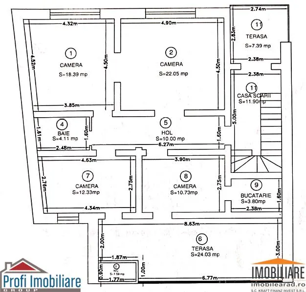 CASĂ BĂLCESCU TIMIȘOARA | 450 MP UTILI | 15 CAMERE | TEREN 621 MP | 849.000 € - foto 4