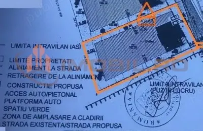 Teren de vanzare zona Iasi - Carlig - pens. Carolina - Iasi