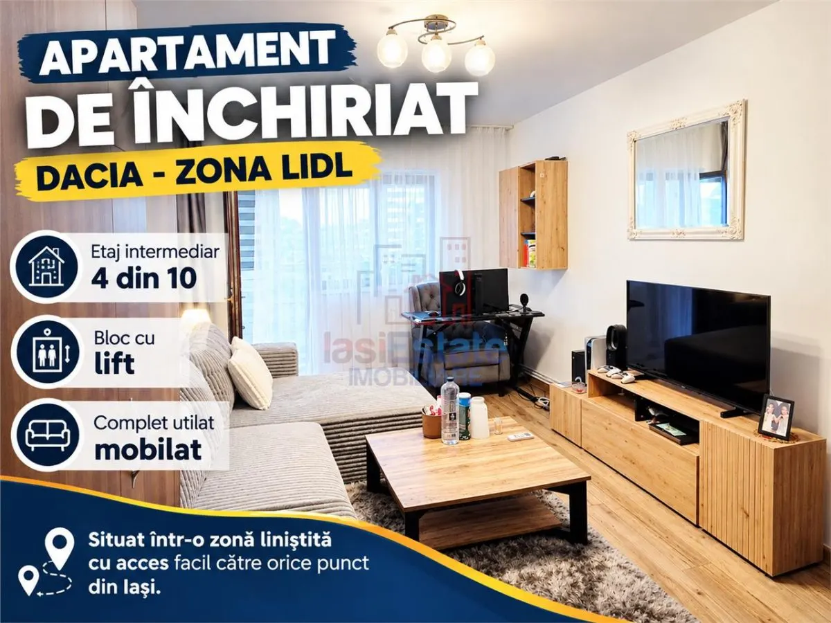 Apartament cu 2 camere de inchiriat, renovat si mobilat - foto 1