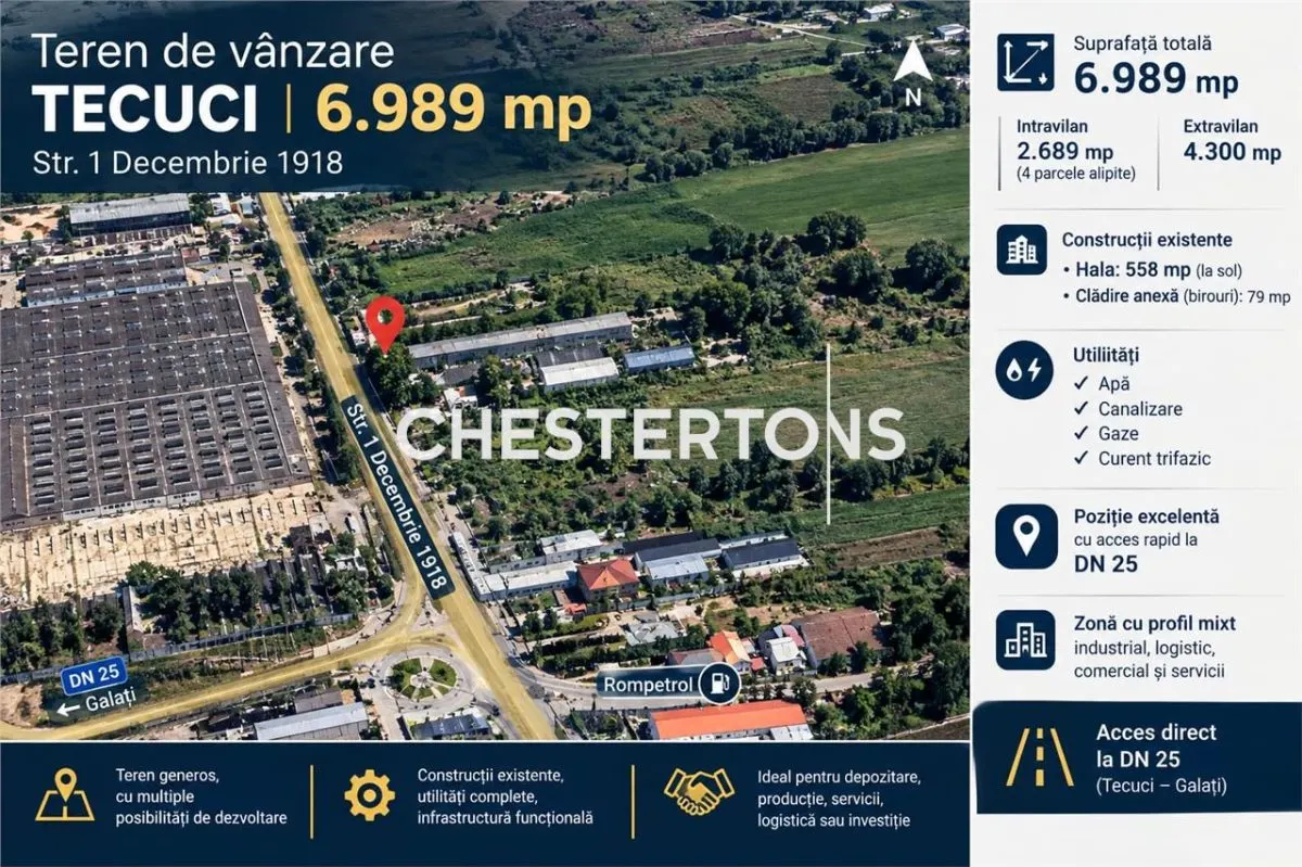 Terrain Commercial à Vendre, Entrée de Tecuci – 6.989 m², Polyvalent - foto 1