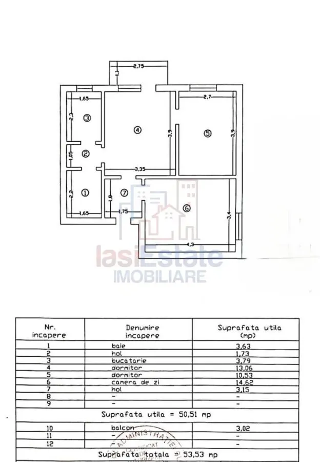 Apartament 3 camere etaj 3 - Podu Ros - Racovita - foto 1