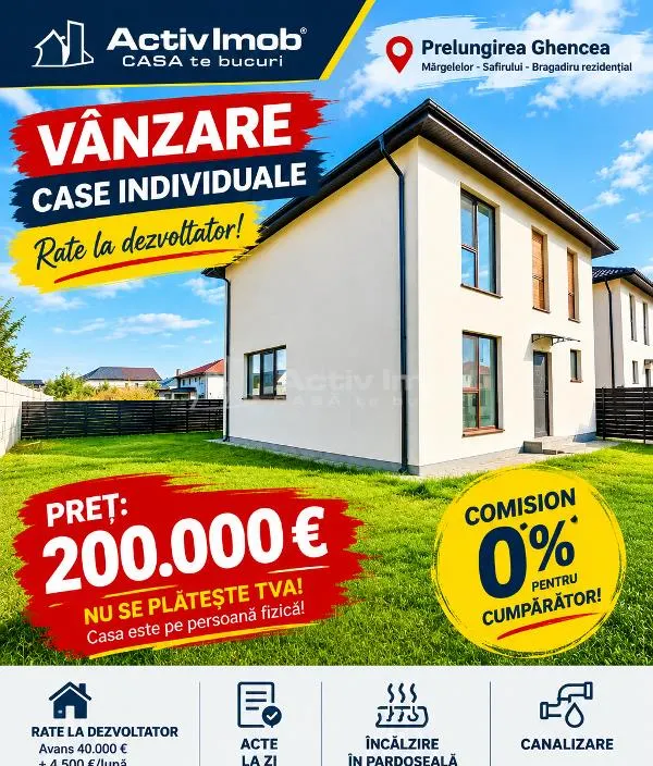 Vanzare - Casa individuala-Prelungirea Ghencea-Margelelor - 200000E - dormitor pe parter - Posibilitate rate la dezvoltator - Comision 0 ! - foto 1