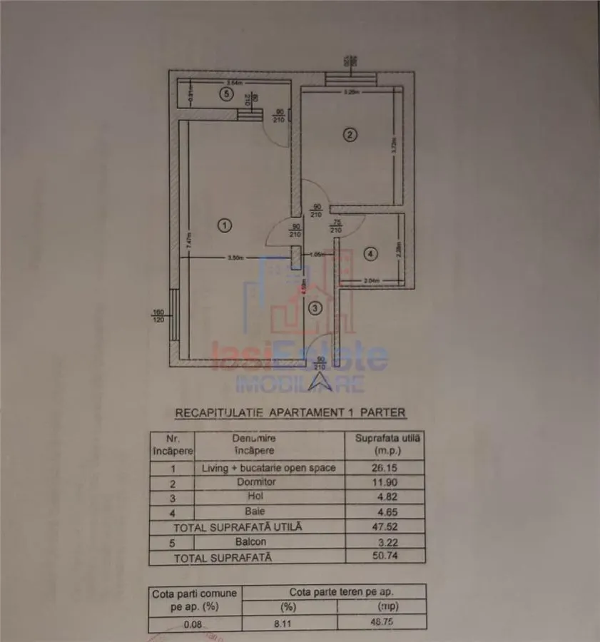 zona Moldova Mall Apartament cu 2 camere - Parter inalt - foto 2