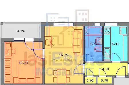 Ocazie zona Podu Ros Apartament 2 camere Fara Risc - foto 1